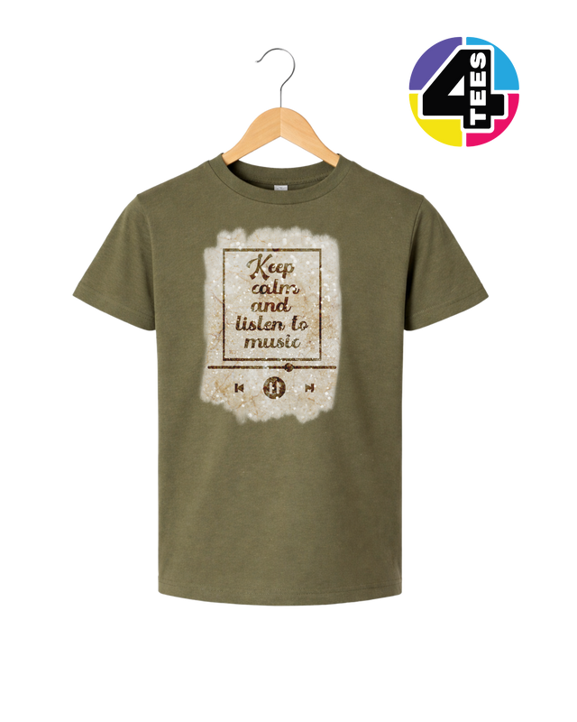 Keep Calm & Listen to Music Youth Tee