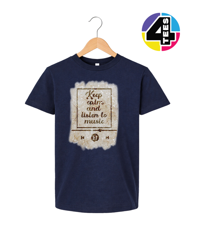 Keep Calm & Listen to Music Youth Tee