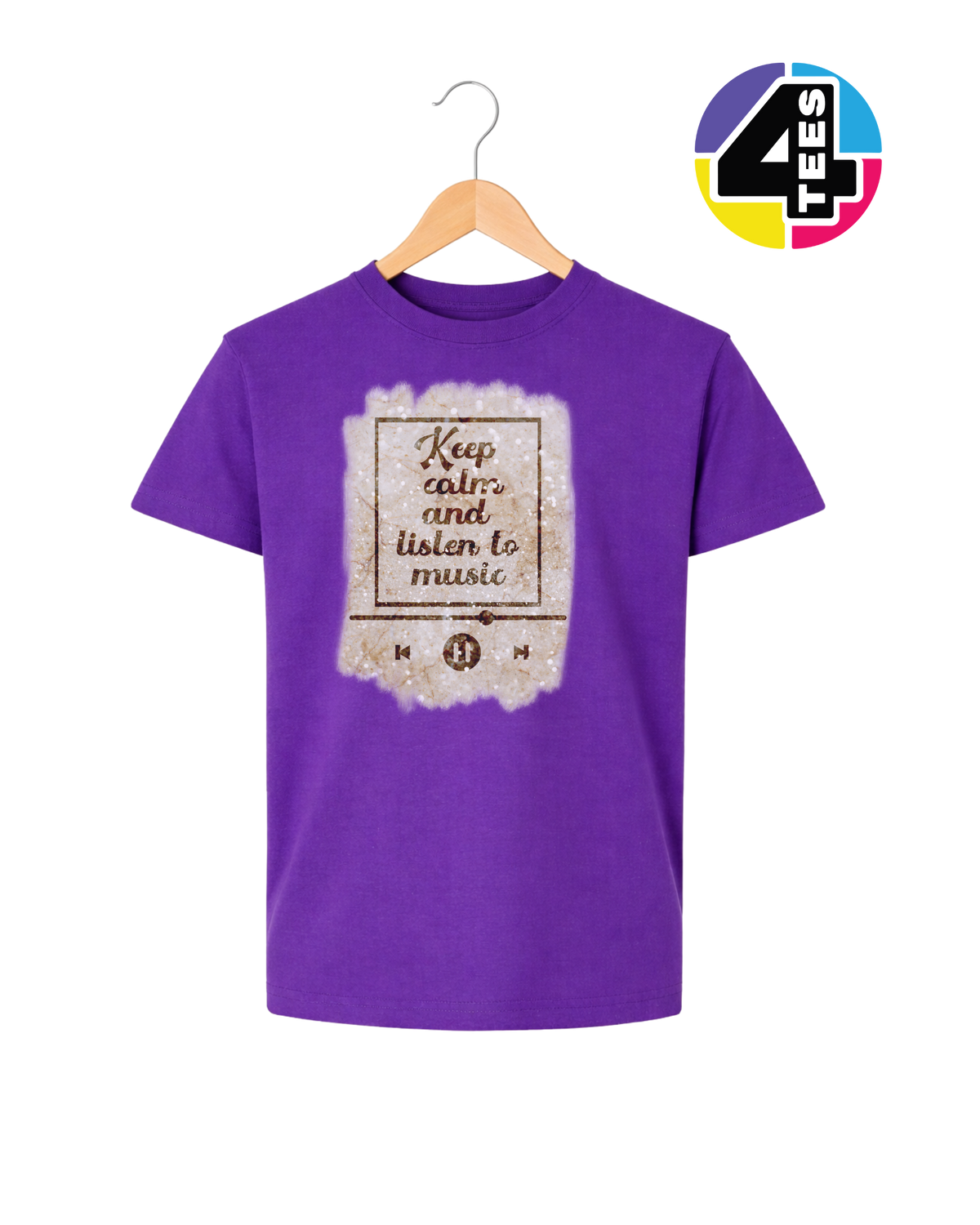 Keep Calm & Listen to Music Youth Tee