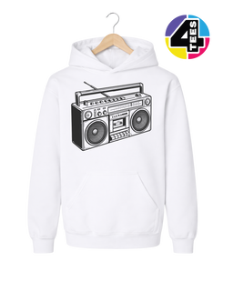 Retro Boombox Beats Youth Hoodie