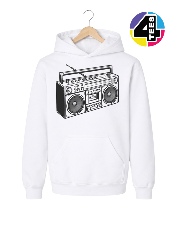 Retro Boombox Beats Youth Hoodie