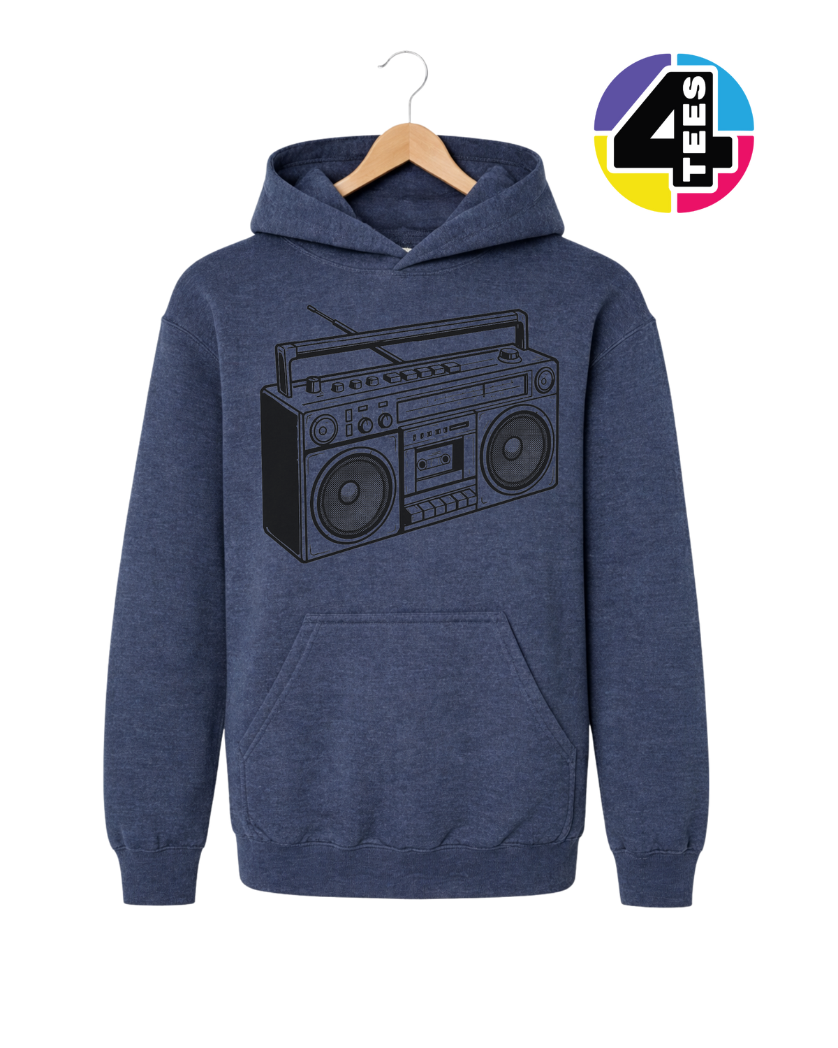 Retro Boombox Beats Youth Hoodie