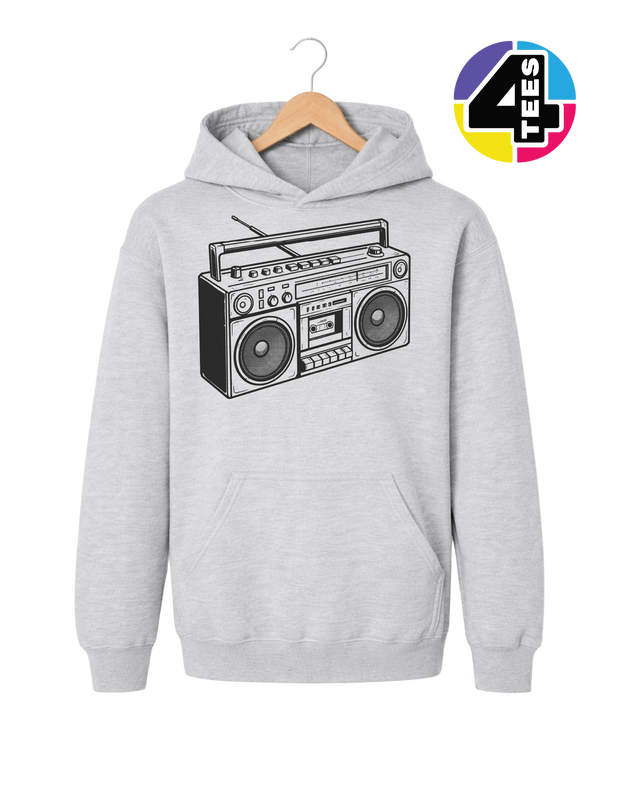 Retro Boombox Beats Youth Hoodie