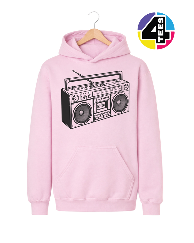 Retro Boombox Beats Youth Hoodie