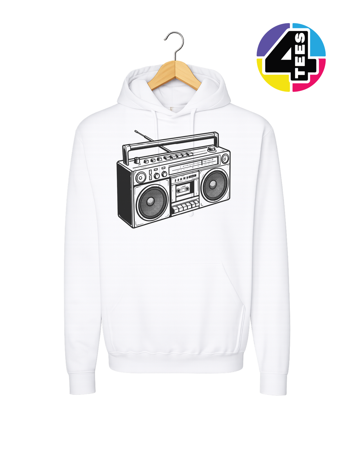 Retro Boombox Beats Hoodie