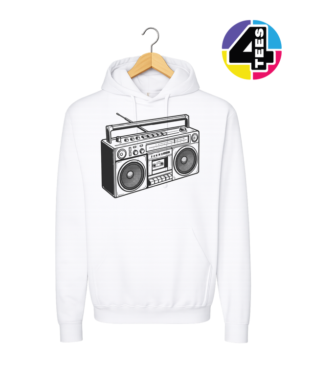 Retro Boombox Beats Hoodie