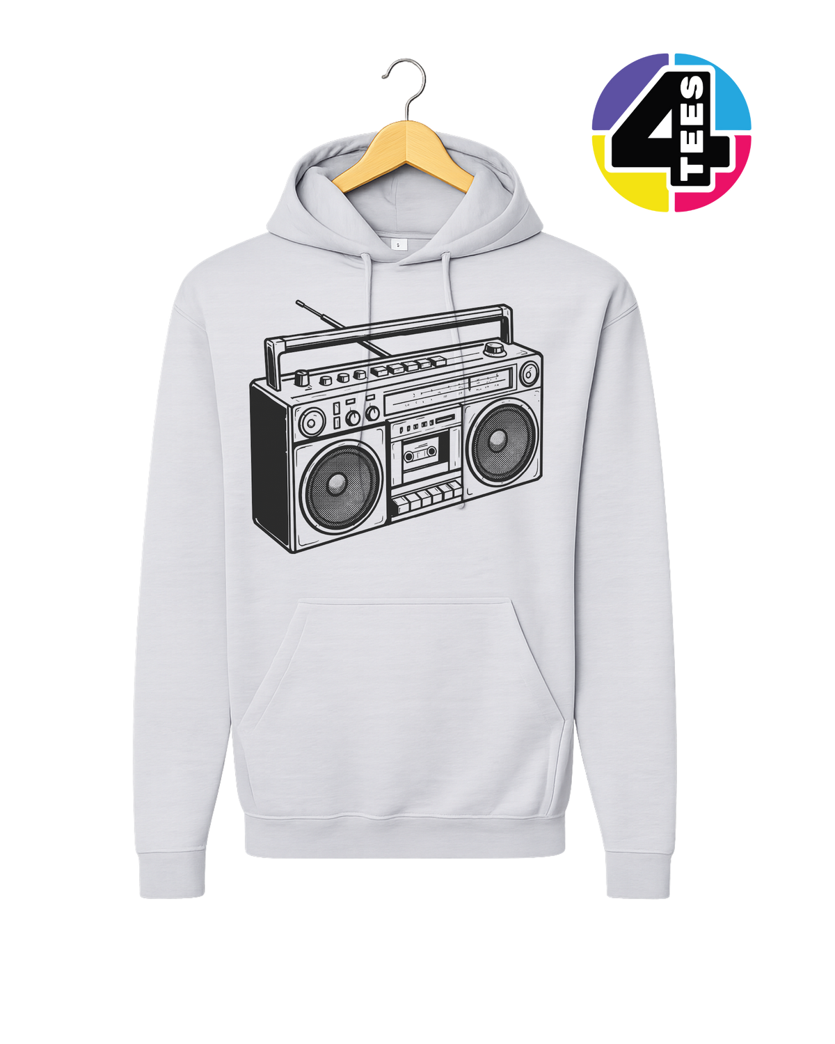 Retro Boombox Beats Hoodie