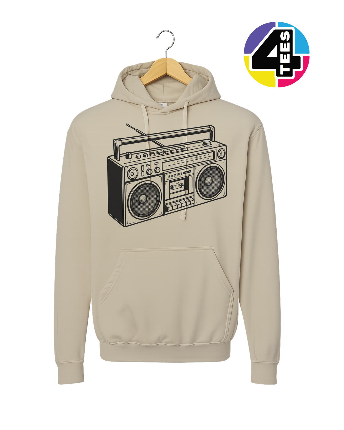 Retro Boombox Beats Hoodie
