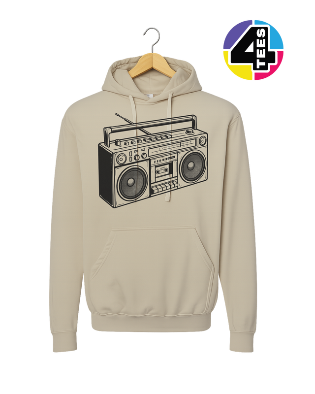 Retro Boombox Beats Hoodie