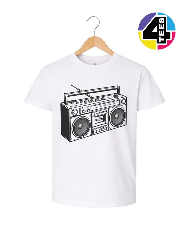 Retro Boombox Beats Youth Tee