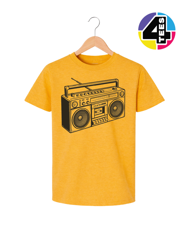 Retro Boombox Beats Youth Tee