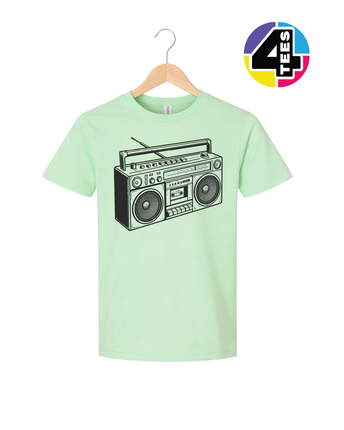 Retro Boombox Beats Youth Tee