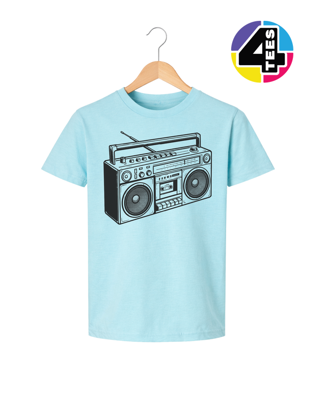 Retro Boombox Beats Youth Tee