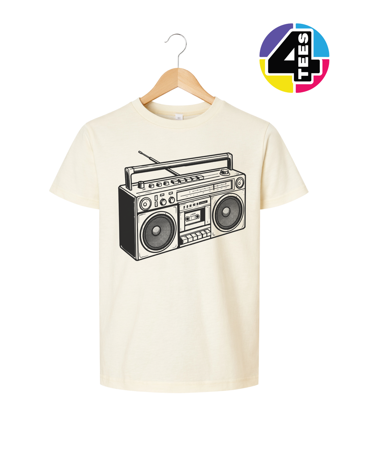 Retro Boombox Beats Youth Tee