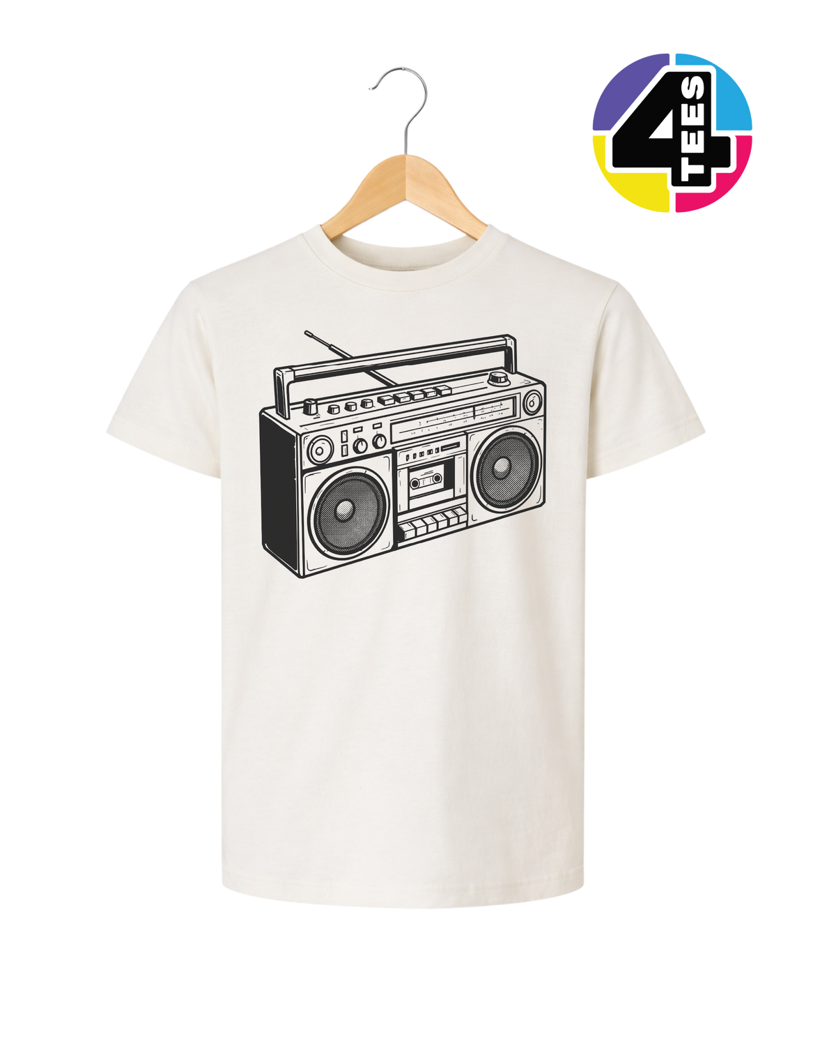 Retro Boombox Beats Youth Tee