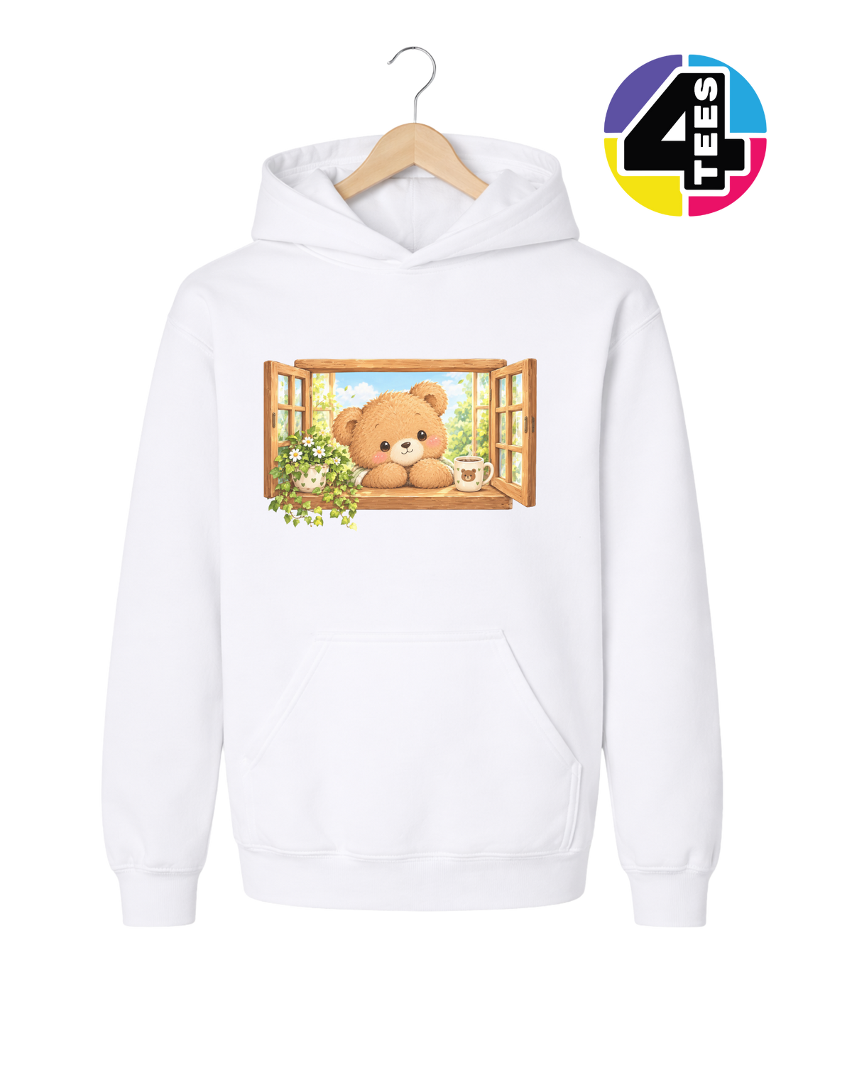 Sunny Window Bear Youth Hoodie