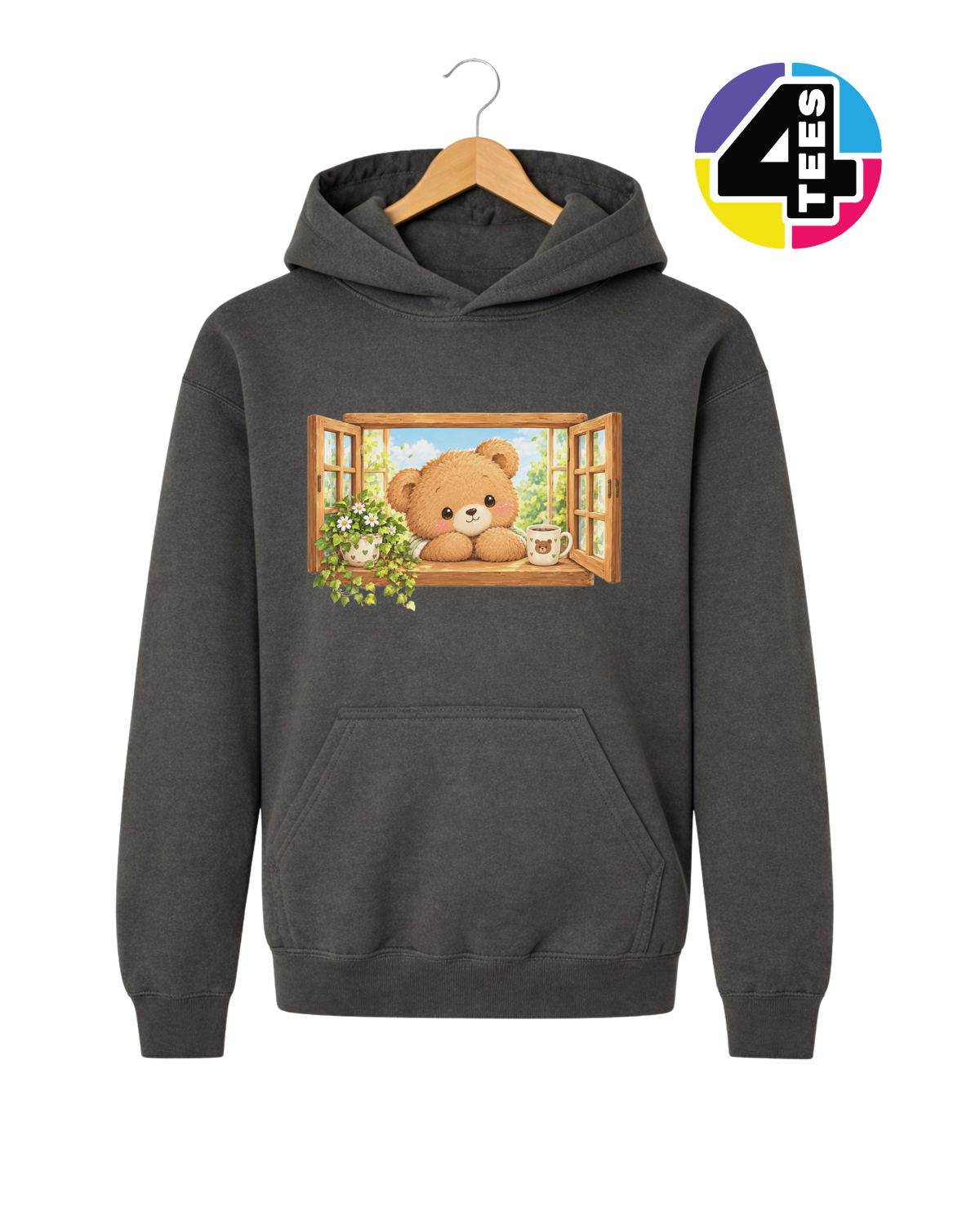 Sunny Window Bear Youth Hoodie