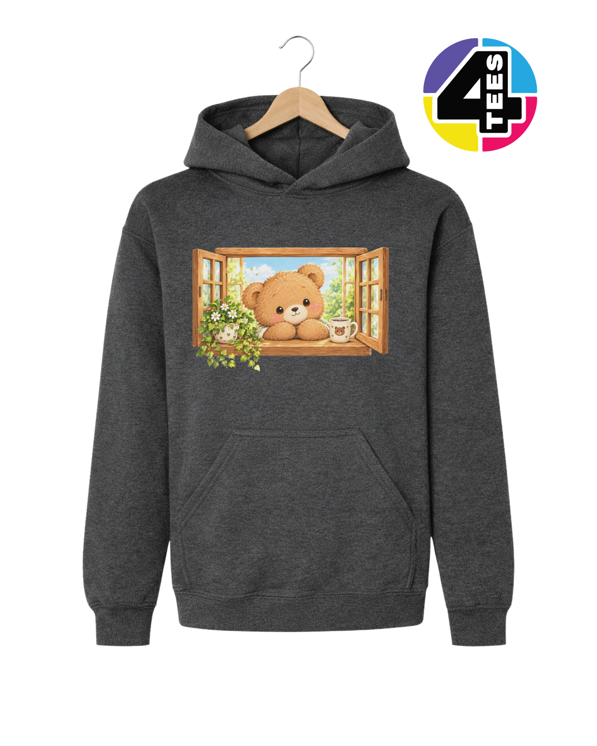 Sunny Window Bear Youth Hoodie
