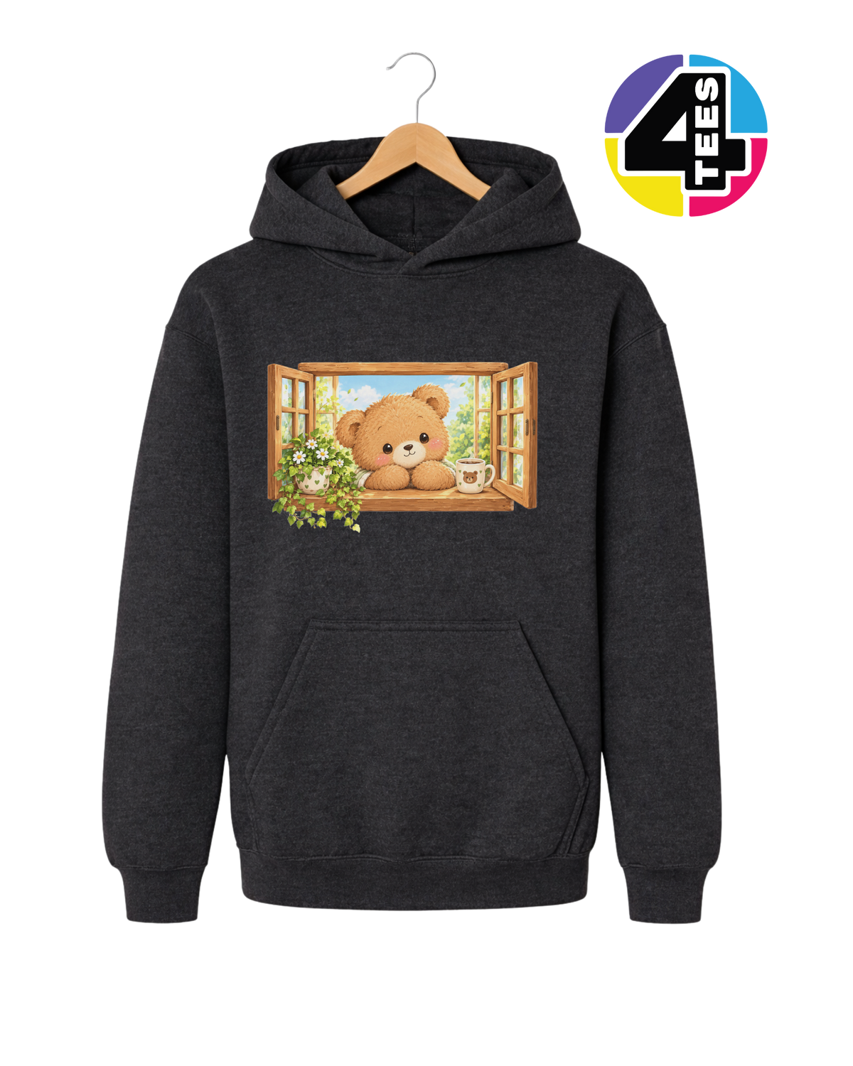 Sunny Window Bear Youth Hoodie