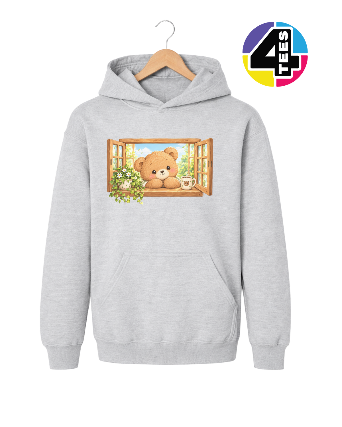 Sunny Window Bear Youth Hoodie
