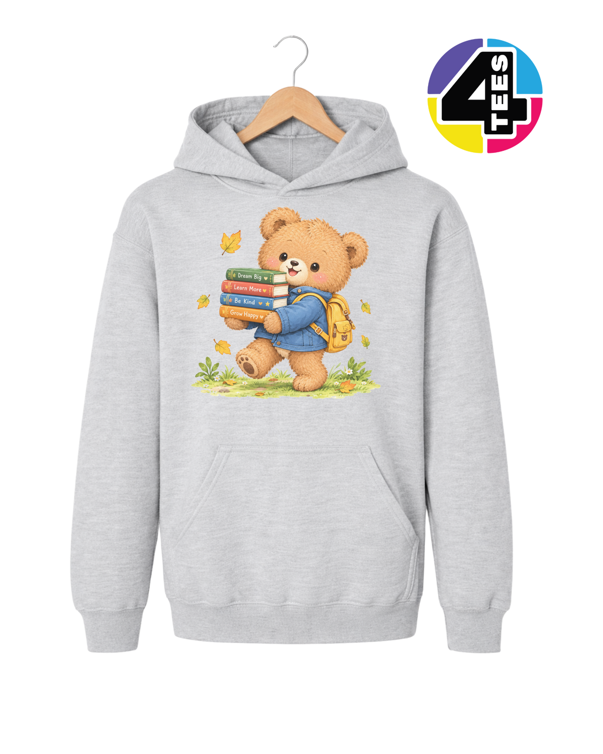 Dream Big, Grow Happy Bear Youth Hoodie