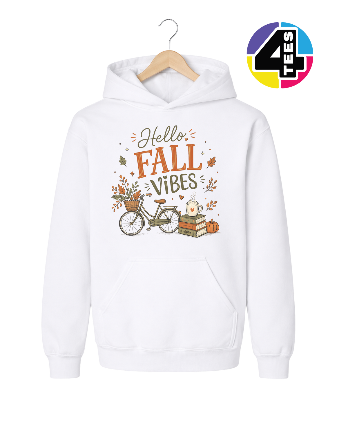 Hello Fall Vibes Youth Hoodie