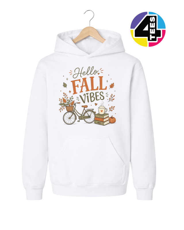 Hello Fall Vibes Youth Hoodie