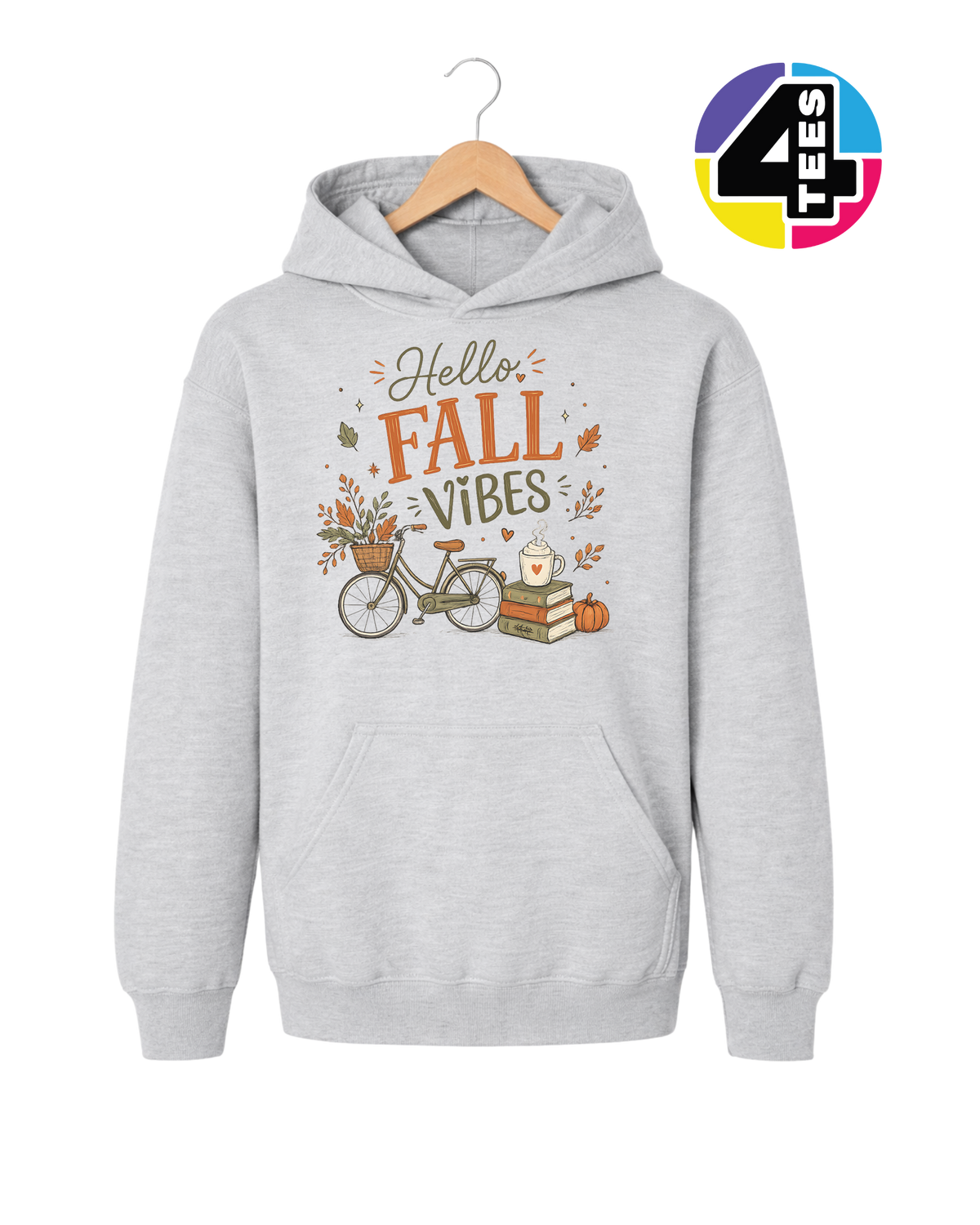 Hello Fall Vibes Youth Hoodie