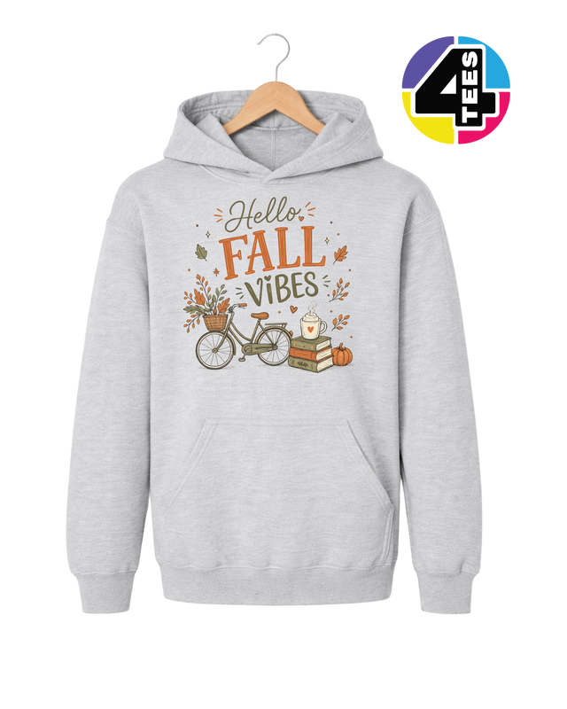 Hello Fall Vibes Youth Hoodie