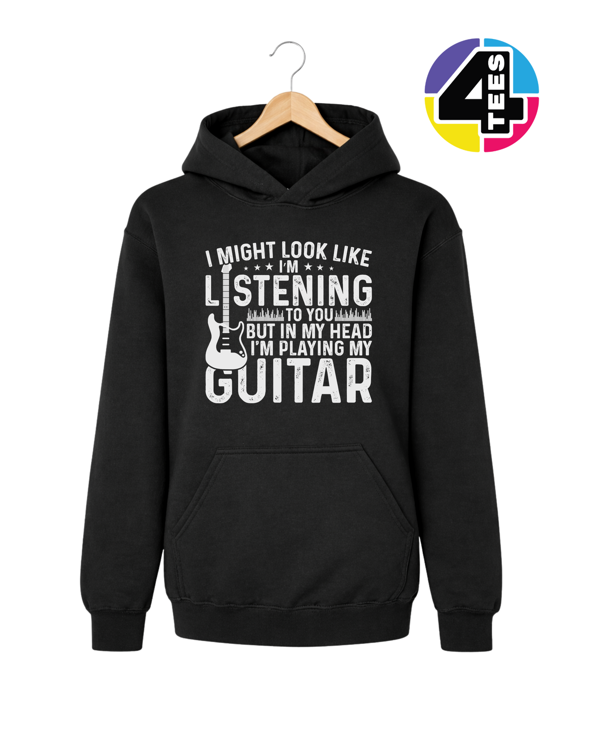 Listening? I'm Playing Guitar Youth Hoodie