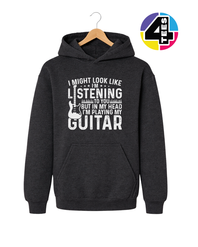 Listening? I'm Playing Guitar Youth Hoodie