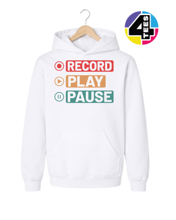 Record, Play & Pause Youth Hoodie