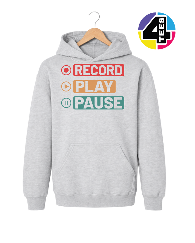 Record, Play & Pause Youth Hoodie