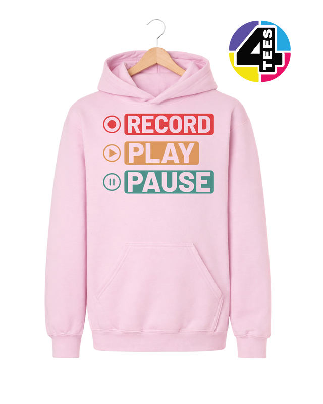 Record, Play & Pause Youth Hoodie