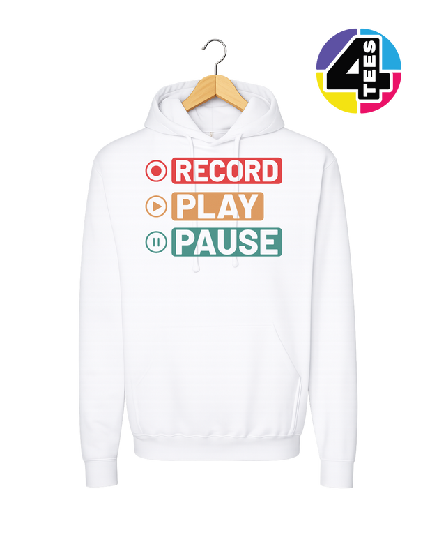 Record, Play & Pause Hoodie