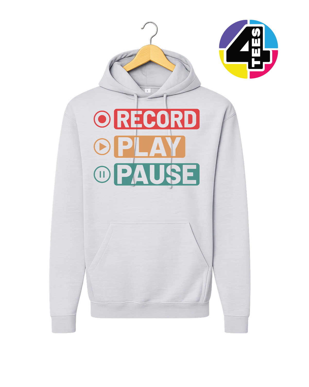 Record, Play & Pause Hoodie