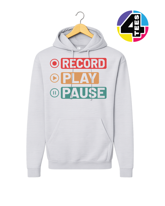 Record, Play & Pause Hoodie