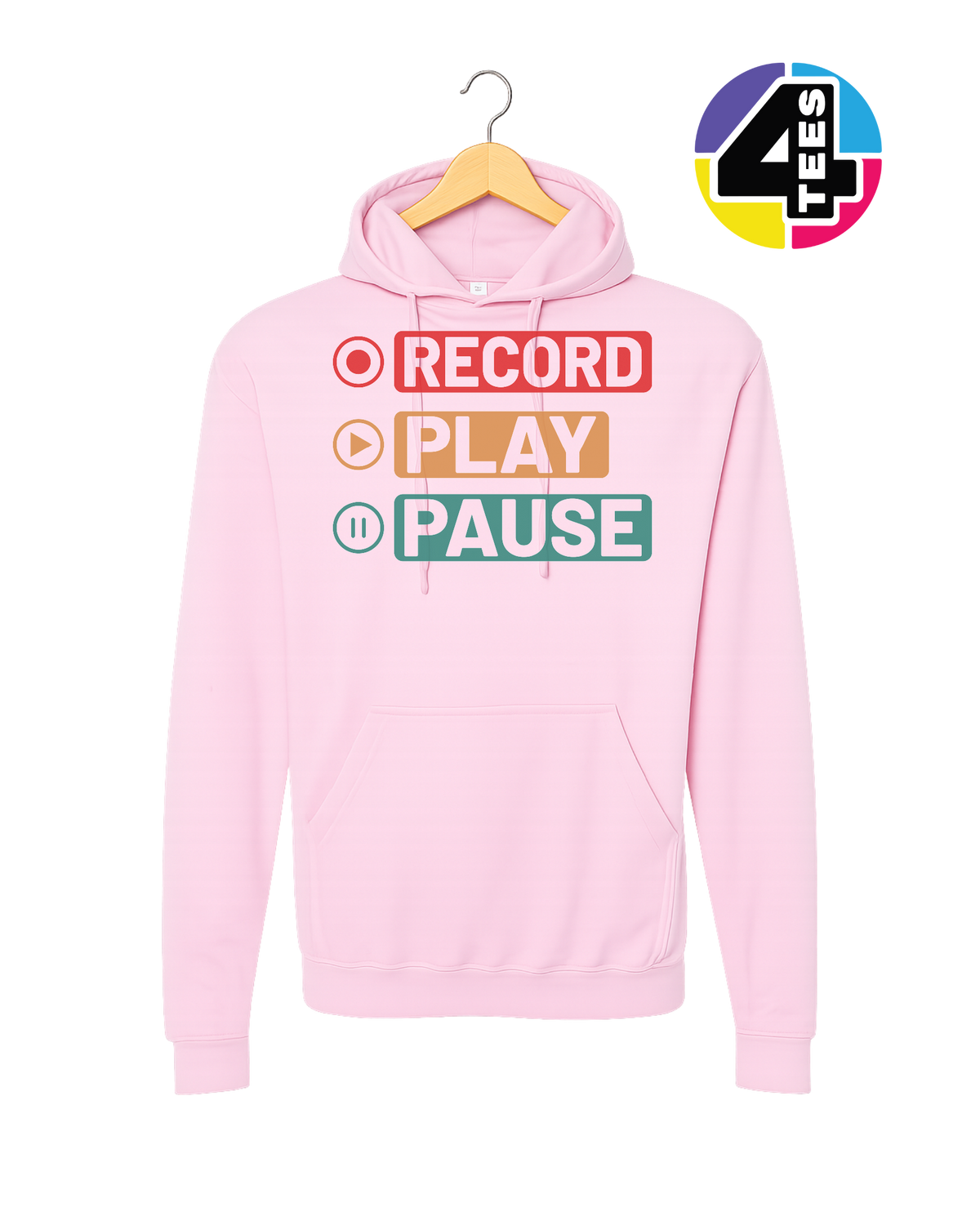 Record, Play & Pause Hoodie