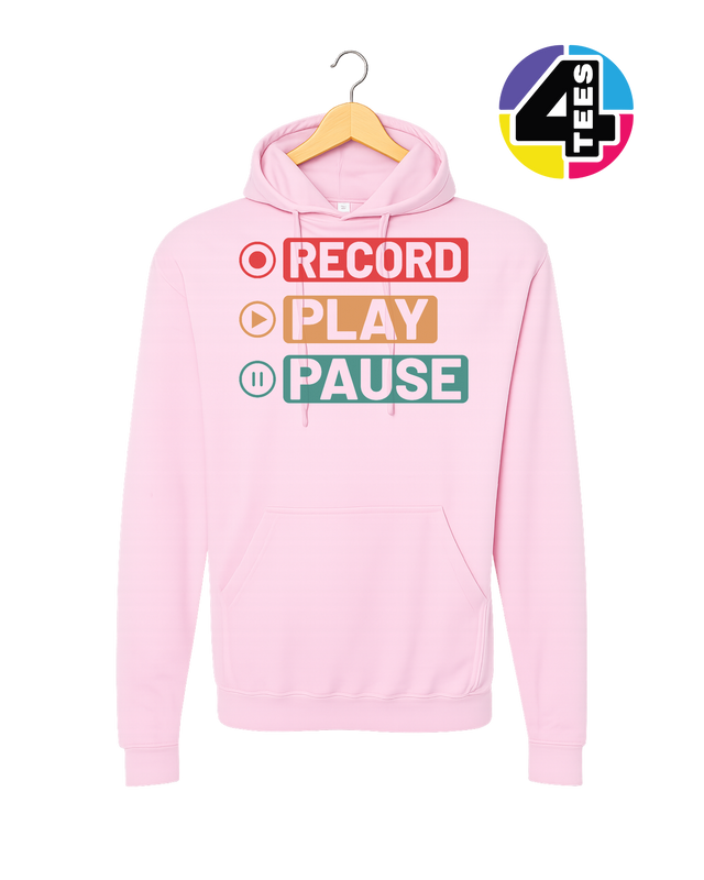 Record, Play & Pause Hoodie