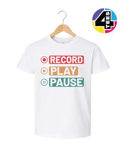 Record, Play & Pause Youth Tee