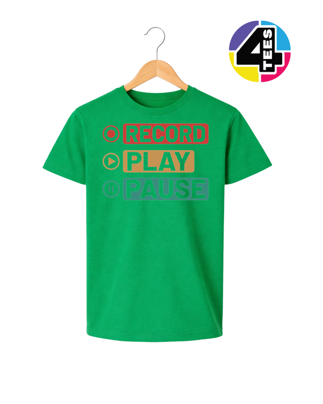 Record, Play & Pause Youth Tee