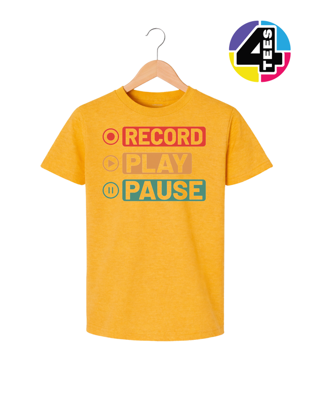 Record, Play & Pause Youth Tee