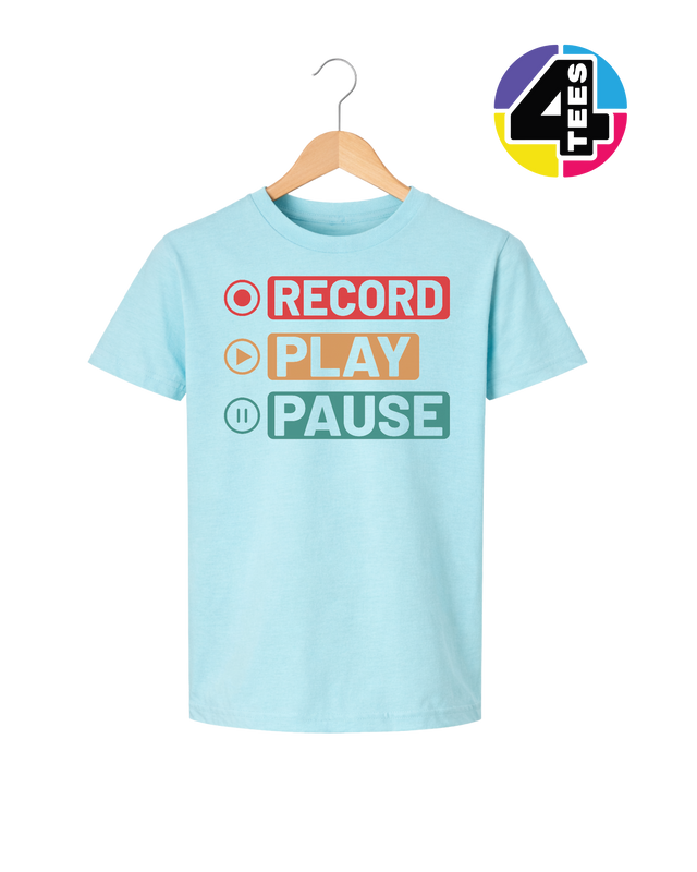 Record, Play & Pause Youth Tee