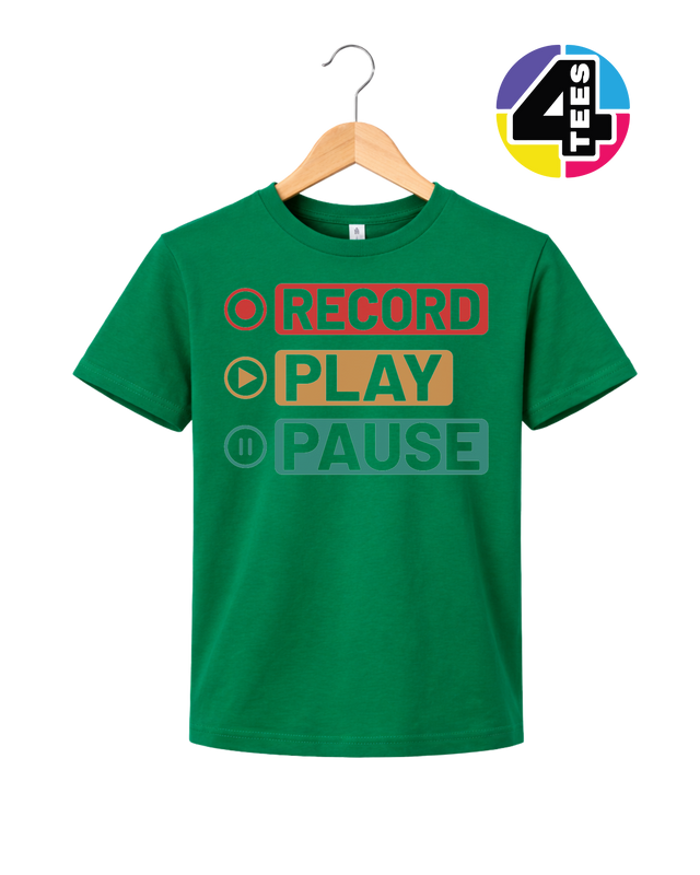 Record, Play & Pause Youth Tee