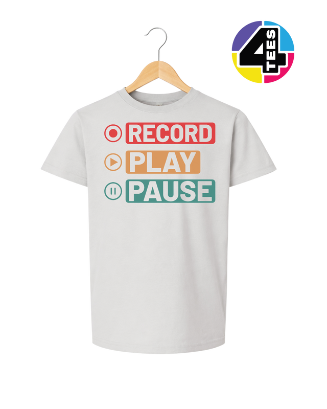 Record, Play & Pause Youth Tee