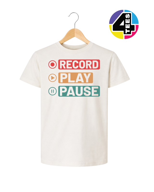 Record, Play & Pause Youth Tee