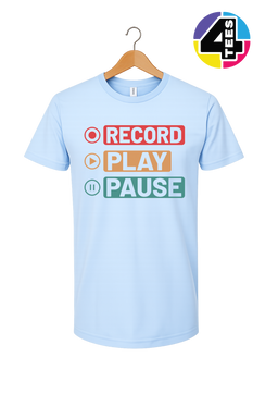 Record, Play & Pause Tee