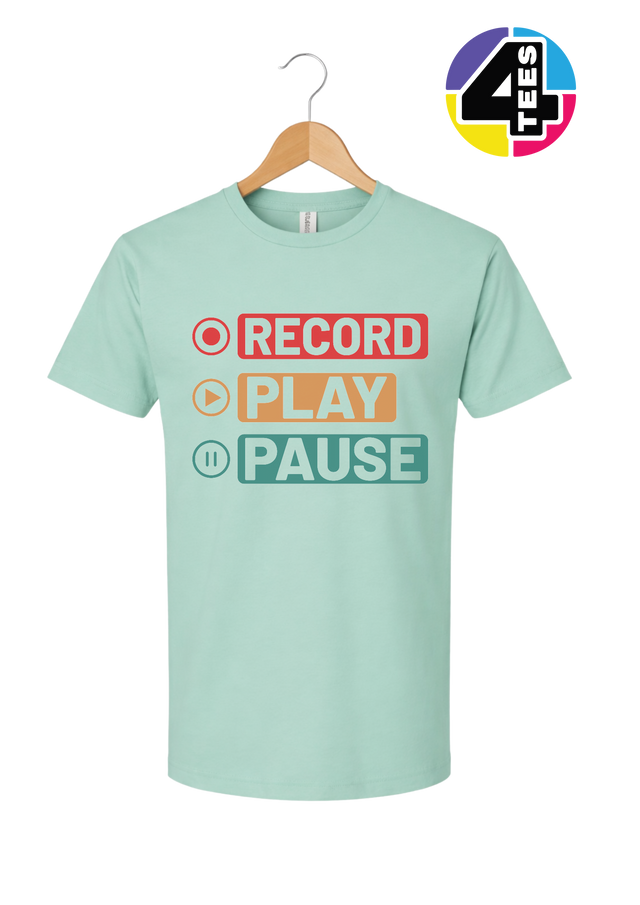 Record, Play & Pause Tee