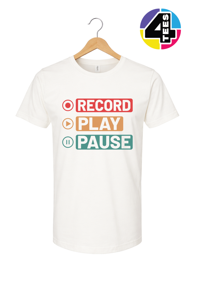 Record, Play & Pause Tee
