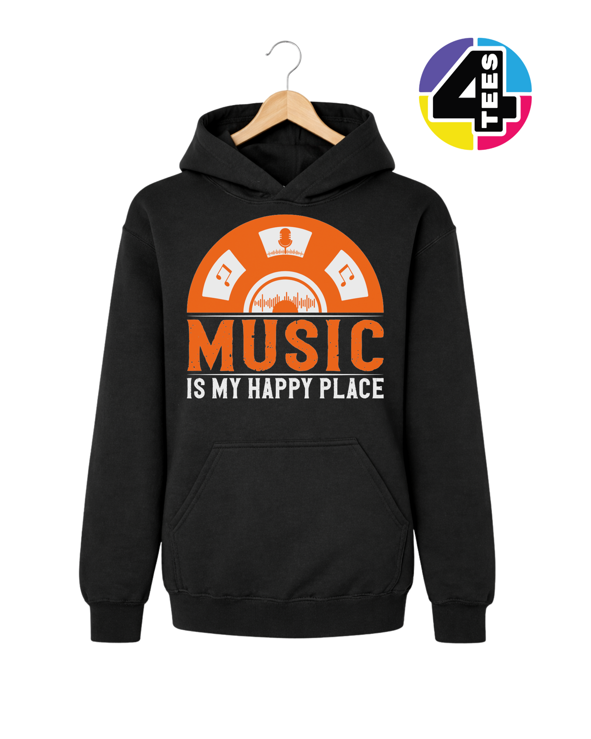 Music Is My Happy Place Youth Hoodie